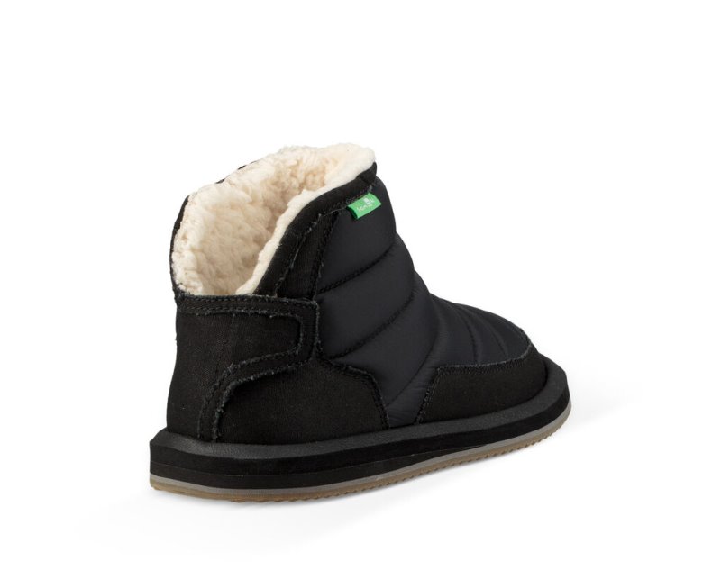 Botas Sanuk Lil Puffer Sneaker Niños Negros | MX-170525