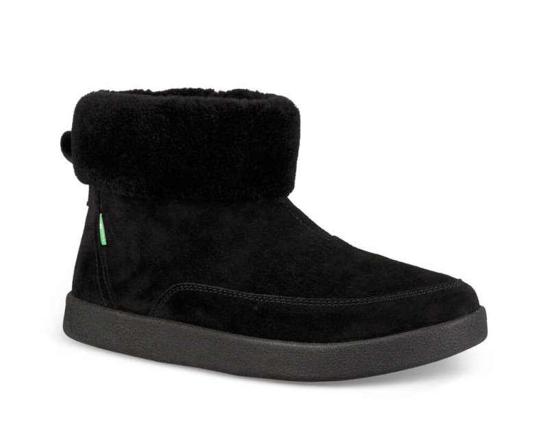 Botas Sanuk New Bootah Gamuza Mujer Negros | MX-188719