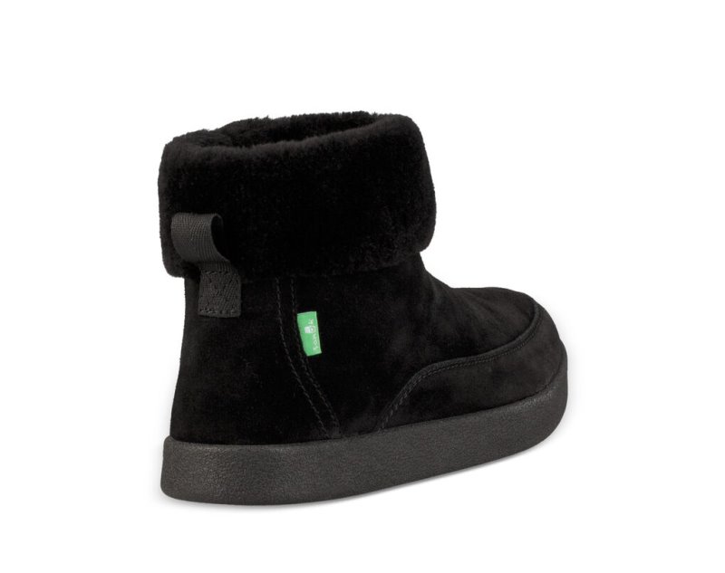 Botas Sanuk New Bootah Gamuza Mujer Negros | MX-188719