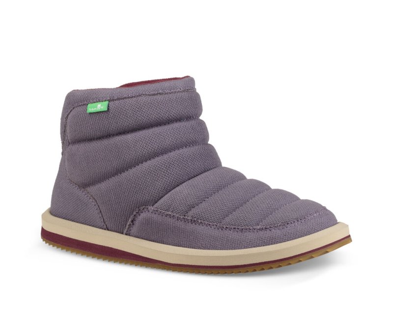 Botas Sanuk Puff N Chill Algodon Mujer Grises | MX-785503