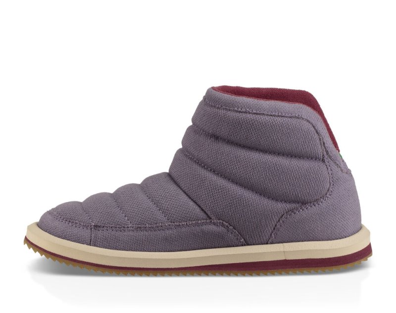 Botas Sanuk Puff N Chill Algodon Mujer Grises | MX-785503