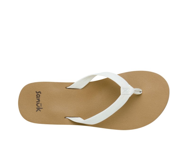 Chanclas Sanuk Ashland ST Vegan Mujer Blancos Marrom | MX-619846