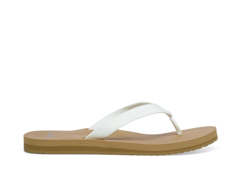 Chanclas Sanuk Ashland ST Vegan Mujer Blancos Marrom | MX-619846