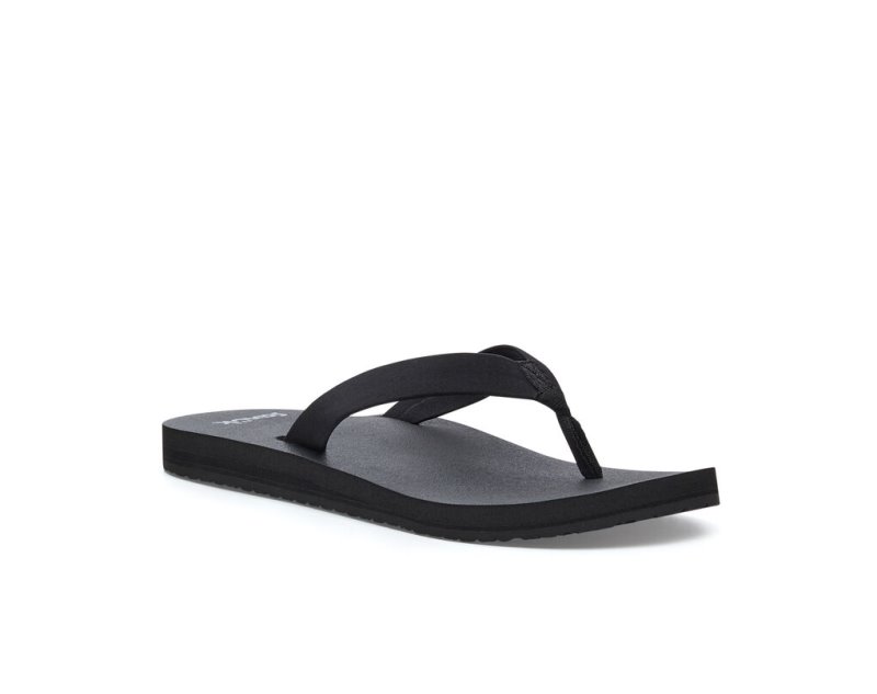 Chanclas Sanuk Ashland ST Vegan Mujer Negros | MX-446163