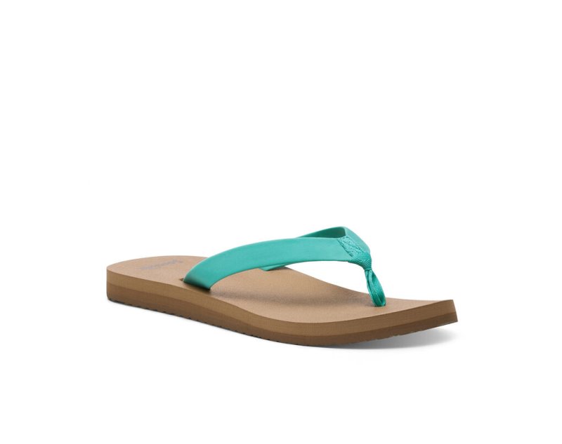 Chanclas Sanuk Ashland ST Vegan Mujer Turquesa | MX-009520