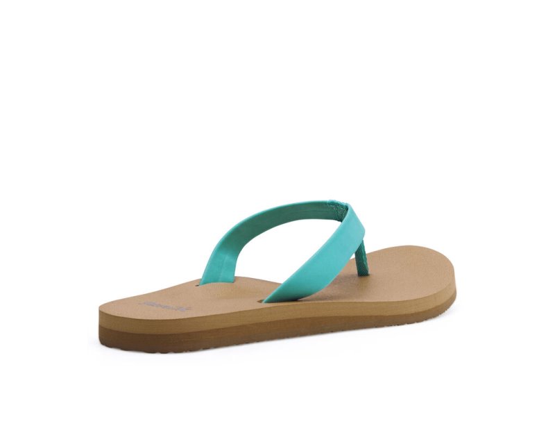 Chanclas Sanuk Ashland ST Vegan Mujer Turquesa | MX-009520