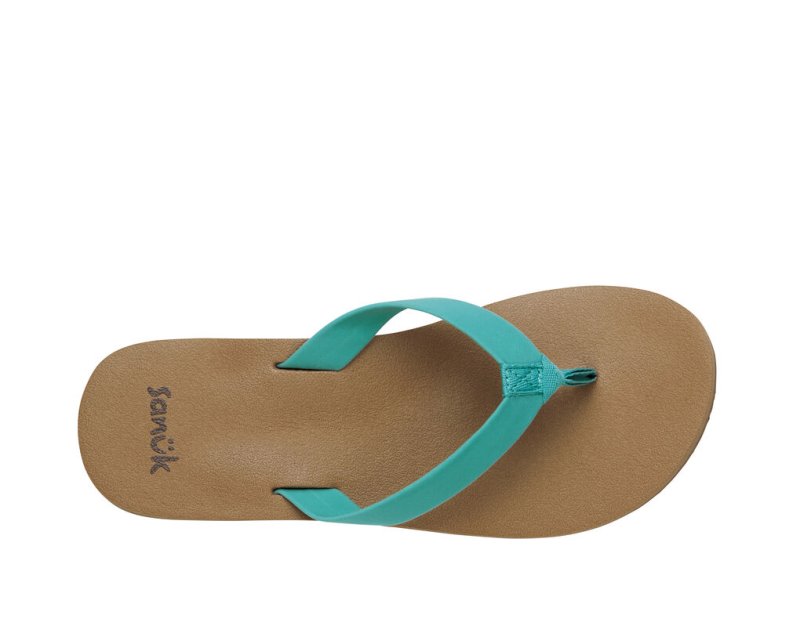 Chanclas Sanuk Ashland ST Vegan Mujer Turquesa | MX-009520