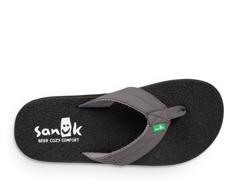 Chanclas Sanuk Beer Cozy Coaster Hombre Grises | MX-636560