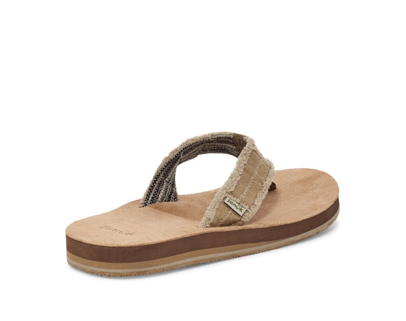 Chanclas Sanuk Fraid Not Soft Top Eco-Friendly Hombre Marrom | MX-106572