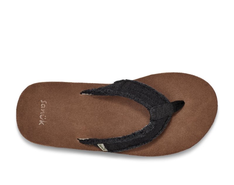 Chanclas Sanuk Fraid Not Soft Top Eco-Friendly Hombre Negros | MX-512495