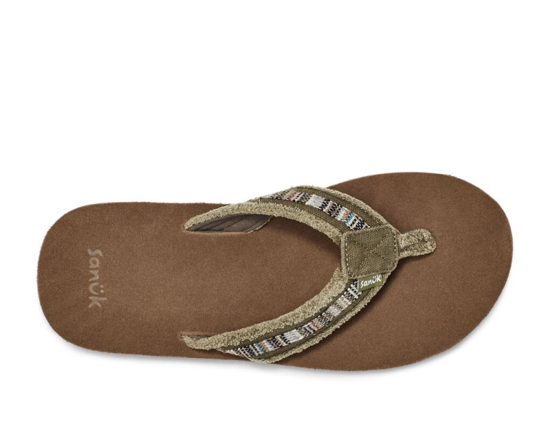 Chanclas Sanuk Fraid So Eco-Friendly Hombre Marrom | MX-677800