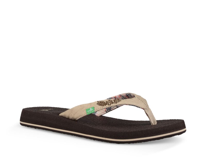 Chanclas Sanuk Yoga Paradise 2 Mujer Chocolate Beige | MX-376010