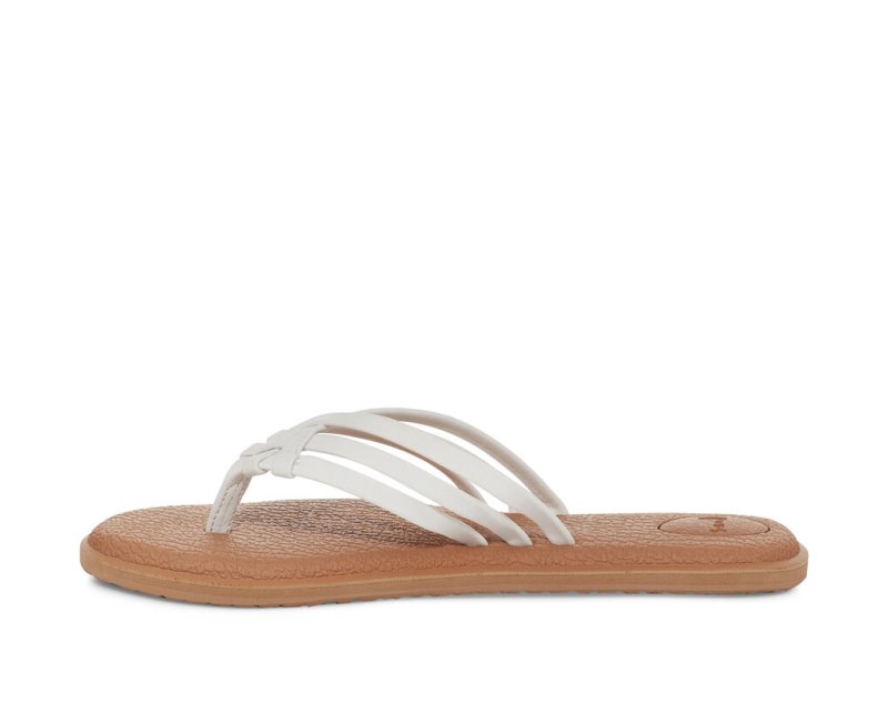 Chanclas Sanuk Yoga Salty Mujer Blancos Marrom | MX-727859