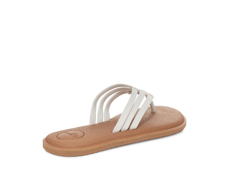 Chanclas Sanuk Yoga Salty Mujer Blancos Marrom | MX-727859