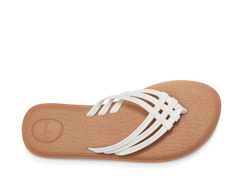 Chanclas Sanuk Yoga Salty Mujer Blancos Marrom | MX-727859