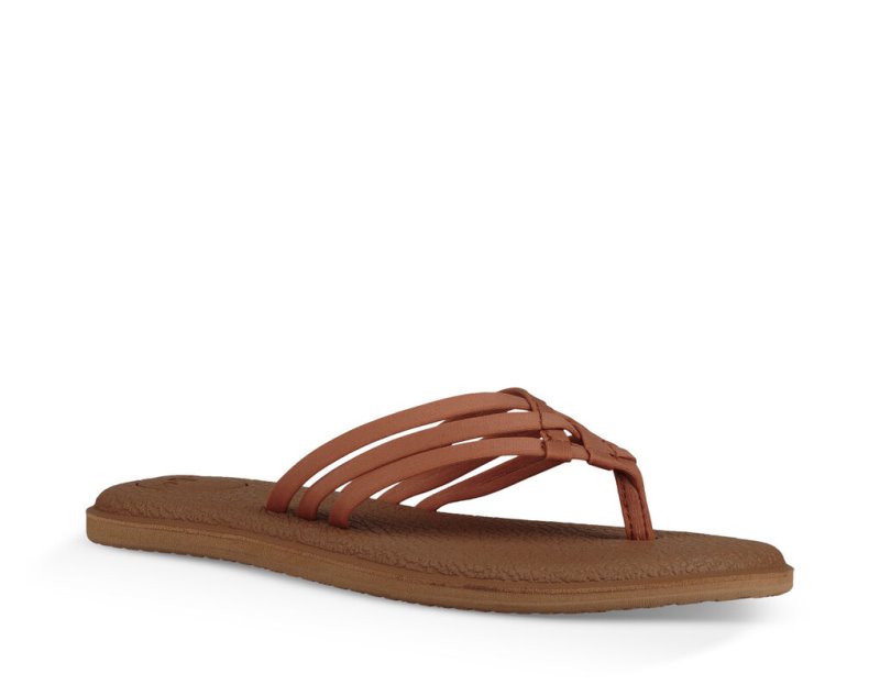 Chanclas Sanuk Yoga Salty Mujer Marrom | MX-470993