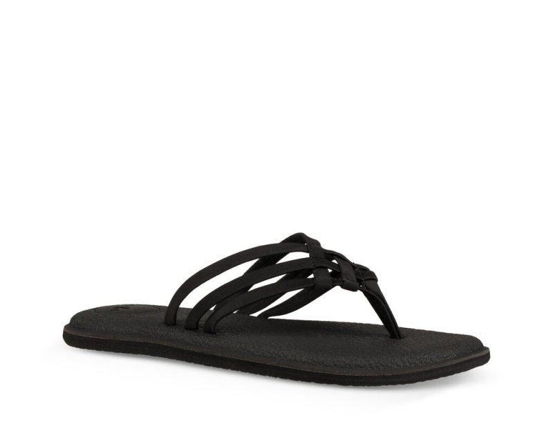 Chanclas Sanuk Yoga Salty Mujer Negros | MX-811417