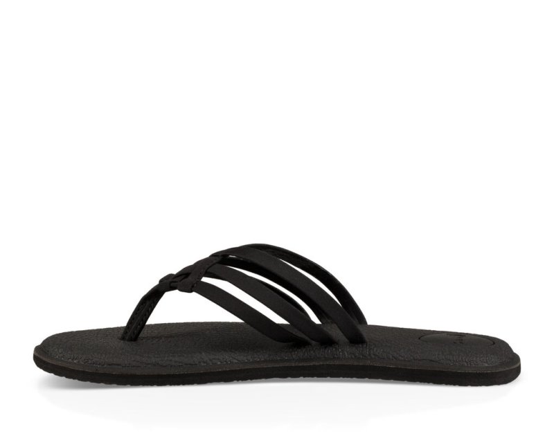 Chanclas Sanuk Yoga Salty Mujer Negros | MX-811417