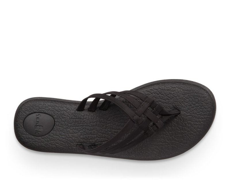 Chanclas Sanuk Yoga Salty Mujer Negros | MX-811417