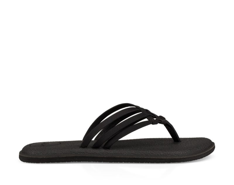 Chanclas Sanuk Yoga Salty Mujer Negros | MX-811417