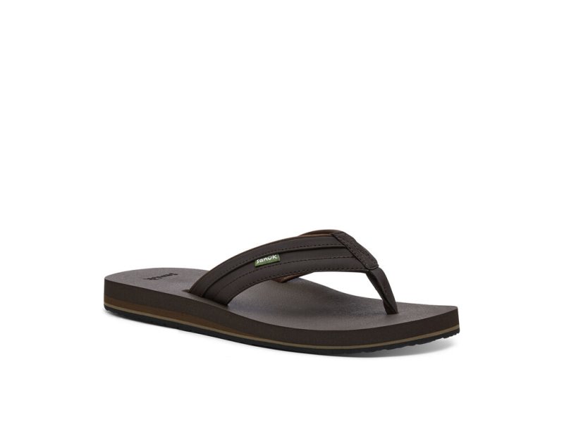 Chanclas Sanuk Ziggy Agua-Friendly Hombre Marrom Oscuro | MX-506251