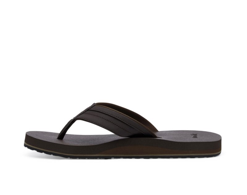 Chanclas Sanuk Ziggy Agua-Friendly Hombre Marrom Oscuro | MX-506251