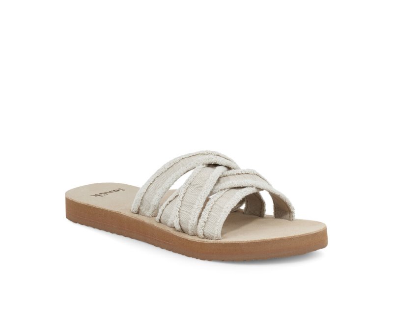 Sandalias Sanuk Fraidy Chanclas Mujer Kaki Beige | MX-627977