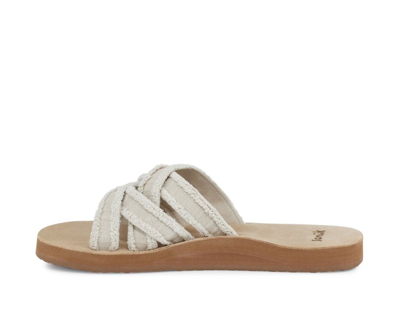 Sandalias Sanuk Fraidy Chanclas Mujer Kaki Beige | MX-627977