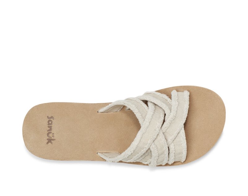 Sandalias Sanuk Fraidy Chanclas Mujer Kaki Beige | MX-627977