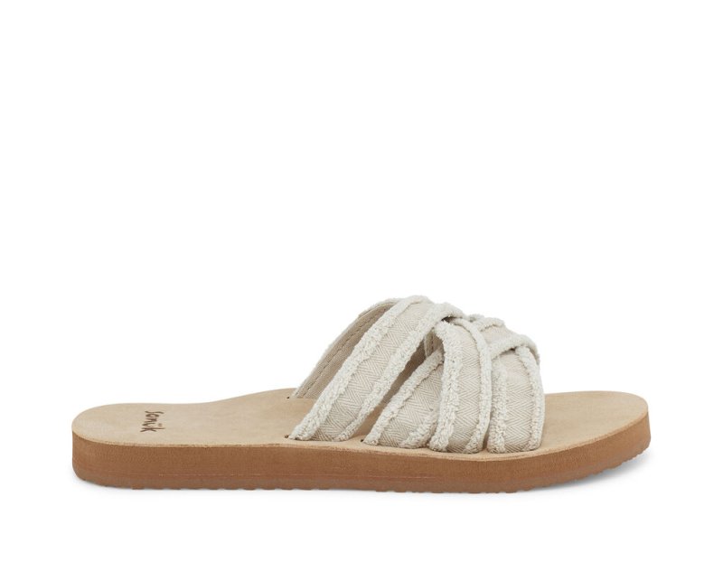 Sandalias Sanuk Fraidy Chanclas Mujer Kaki Beige | MX-627977