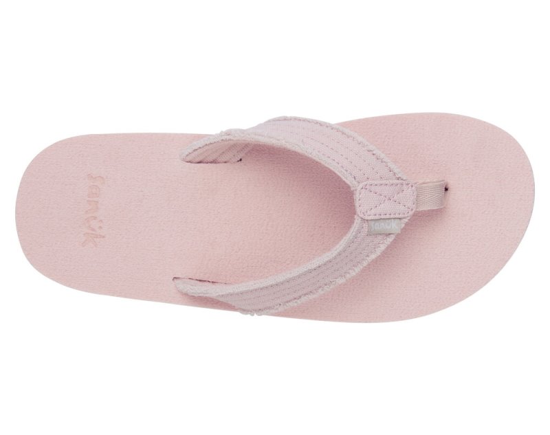 Sandalias Sanuk Fraidy Stacker Lona Niños Rosas | MX-533553