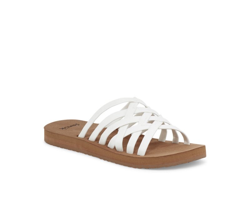 Sandalias Sanuk Rio Chanclas Mujer Blancos Marrom | MX-612907