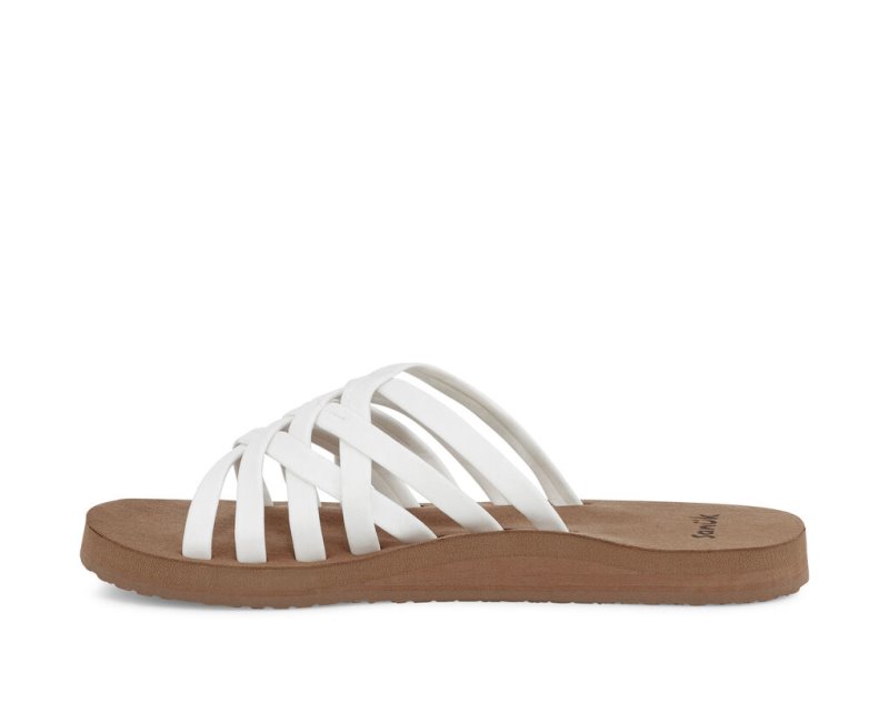 Sandalias Sanuk Rio Chanclas Mujer Blancos Marrom | MX-612907