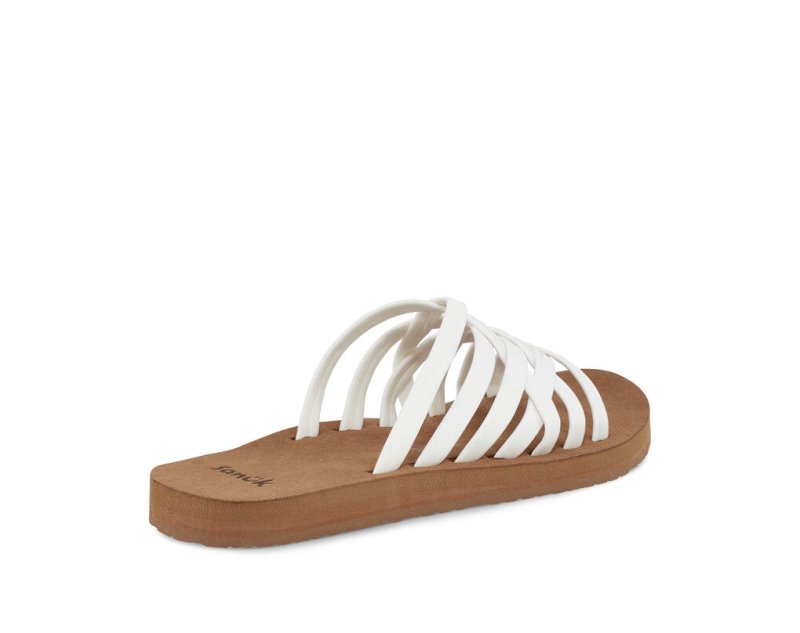 Sandalias Sanuk Rio Chanclas Mujer Blancos Marrom | MX-612907