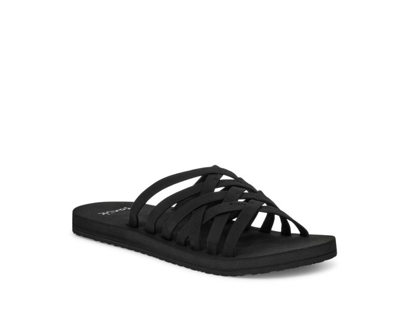 Sandalias Sanuk Rio Chanclas Mujer Negros | MX-118529