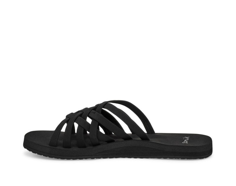 Sandalias Sanuk Rio Chanclas Mujer Negros | MX-118529