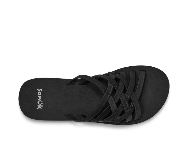 Sandalias Sanuk Rio Chanclas Mujer Negros | MX-118529