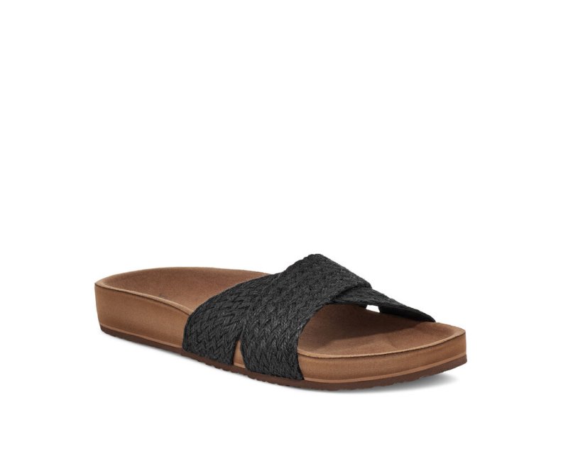 Sandalias Sanuk She Cruzy Jute Vegan Chanclas Mujer Negros | MX-390454