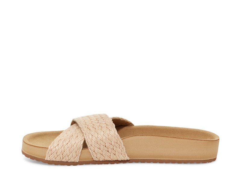 Sandalias Sanuk She Cruzy Jute Vegan Chanclas Mujer Kaki | MX-496836