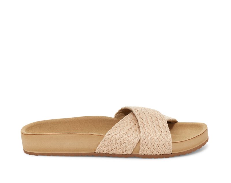 Sandalias Sanuk She Cruzy Jute Vegan Chanclas Mujer Kaki | MX-496836