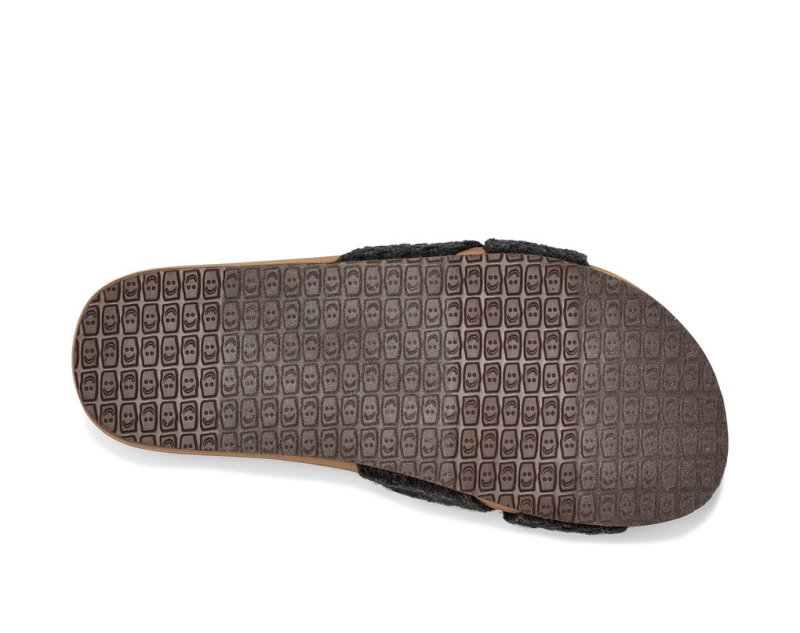 Sandalias Sanuk She Cruzy Jute Vegan Chanclas Mujer Negros | MX-567287