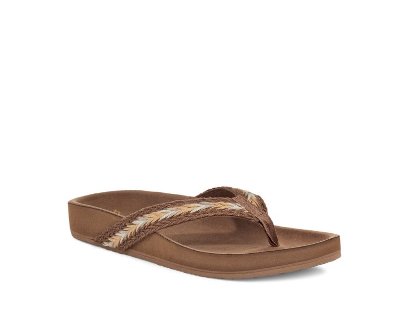 Sandalias Sanuk She Loungy Hemp Mujer Marrom | MX-224445