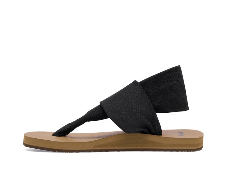 Sandalias Sanuk Sling ST Vegan Mujer Negros Marrom | MX-288121