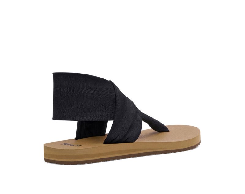 Sandalias Sanuk Sling ST Vegan Mujer Negros Marrom | MX-288121