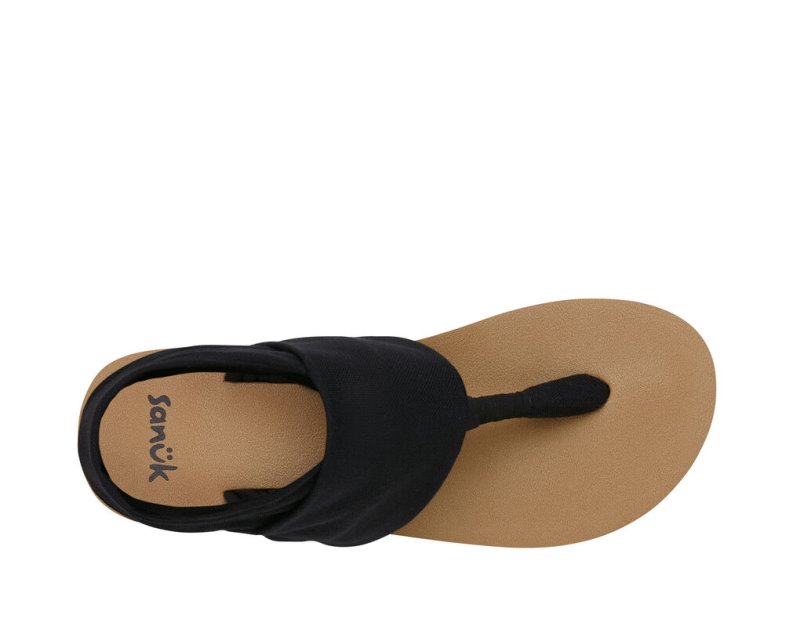 Sandalias Sanuk Sling ST Vegan Mujer Negros Marrom | MX-288121