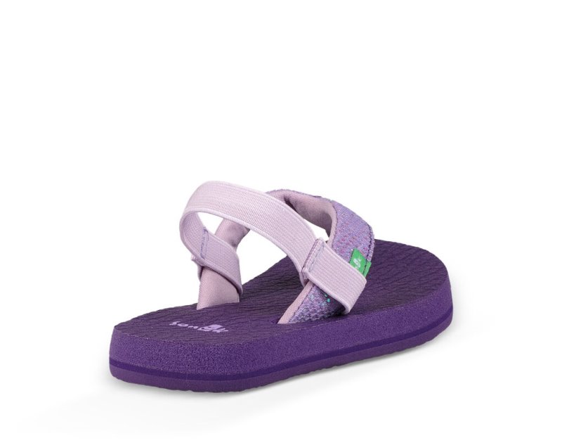 Sandalias Sanuk Yoga Glitter Niños Morados | MX-079881