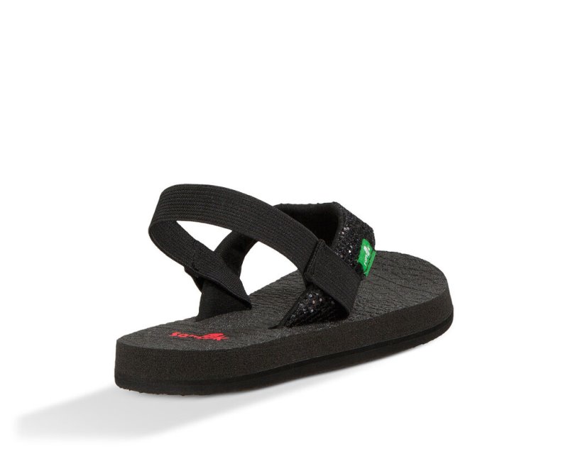 Sandalias Sanuk Yoga Glitter Niños Negros | MX-673076