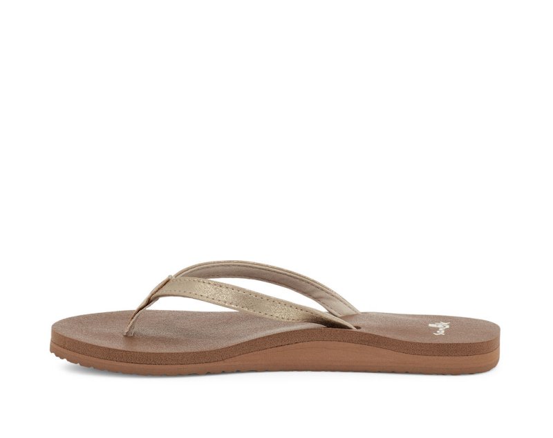 Sandalias Sanuk Yoga Joy Shimmer Metallic Mujer Marrom | MX-100438