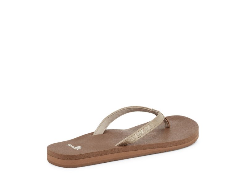 Sandalias Sanuk Yoga Joy Shimmer Metallic Mujer Marrom | MX-100438