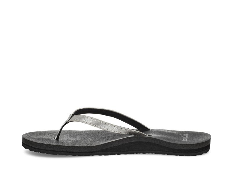 Sandalias Sanuk Yoga Joy Shimmer Metallic Mujer Plateados | MX-307986